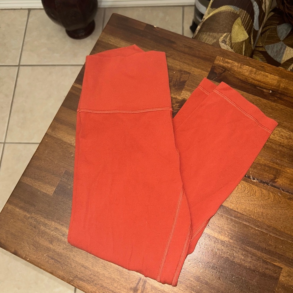 Lululemon‎ Leggings Size 6 Dark Orange